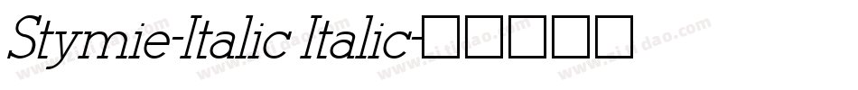 Stymie-Italic Italic字体转换